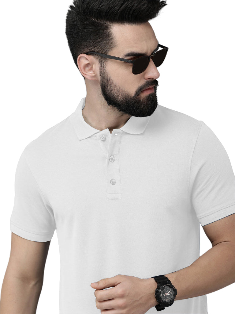 Newly Premium Polo Combo ( Pack Of 2 ) Tshirt By LazyChunks | Navy Blue White