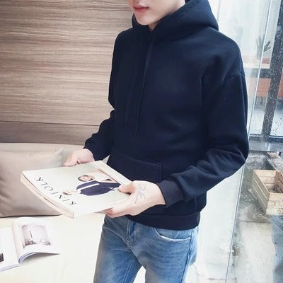 Cotton Full Sleeve black Kangaroo Sweatshirt Hoodie Jacket for Men LazyChunks - Lazychunks.com