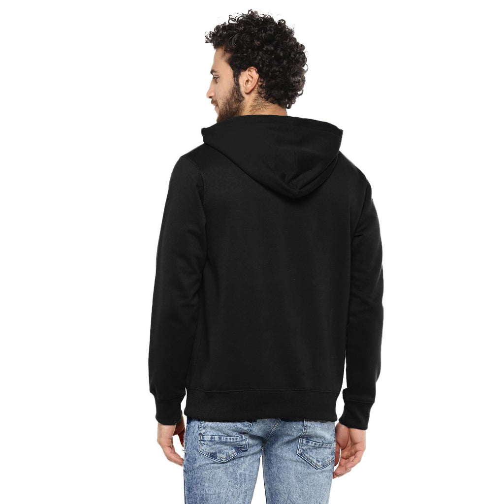 Hoodie Cotton Full Sleeve Black Kangaroo Hoodie Jacket for Men by LAZYCHUNKS - Lazychunks.com