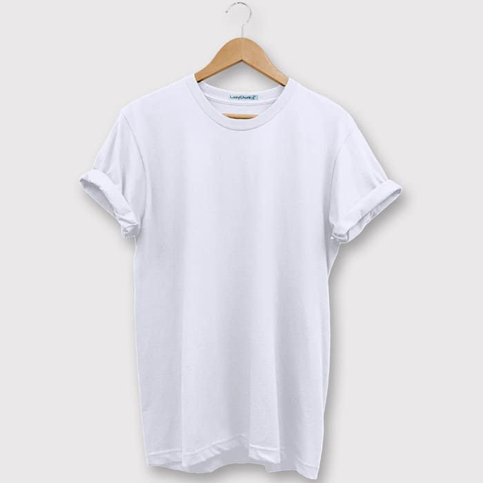 White and Maroon Half sleeves Round Neck t shirt Combo (Pack Of 2) by Lazychunks - Lazychunks.com