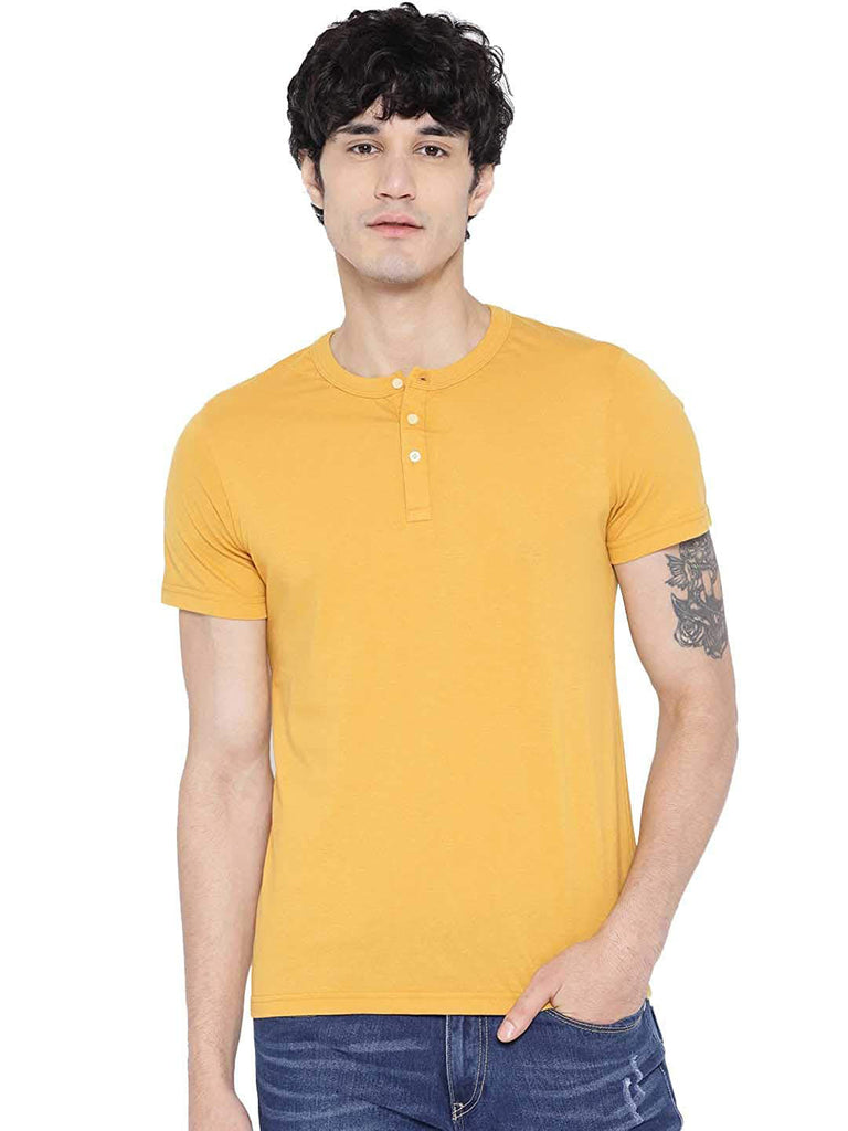 Regular Fit Men's Half Sleeve Henley Cotton T-Shirts Combo (Pack Of 4) by LazyChunks - Lazychunks.com