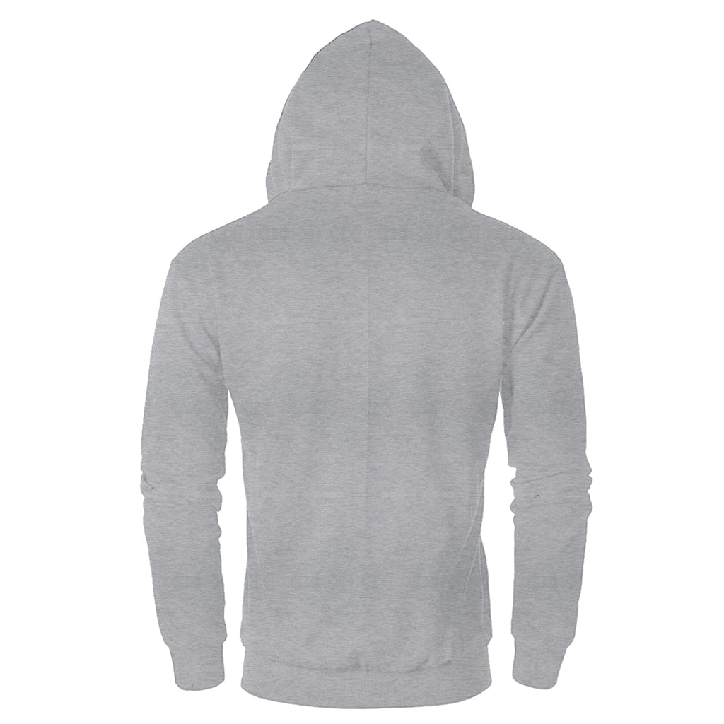 Winter Wear Regular Fit Men's Solid Melange Grey Hoodie Sweatshirt By LazyChunks