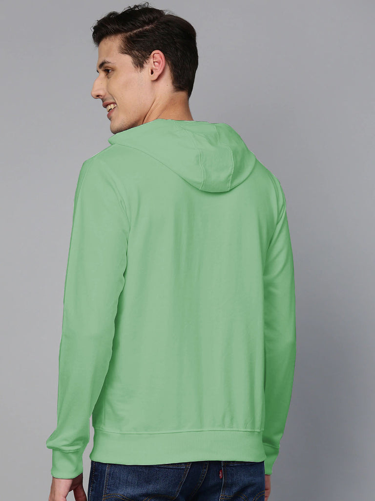 Hoodie Cotton Full Sleeve Elaichi Green Kangaroo Sweatshirt Hoodie Jacket for Men by LAZYCHUNKS - Lazychunks.com