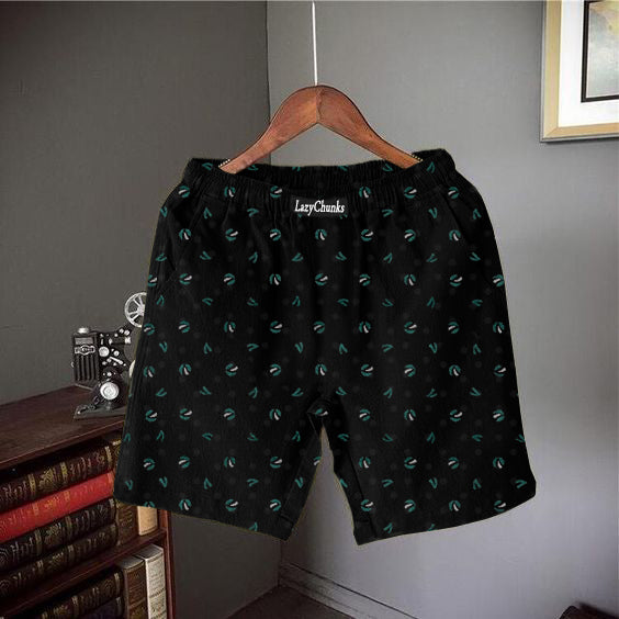 Men's Classic Printed Regular Fit Boxer Premium Shorts Black By  LazyChunks