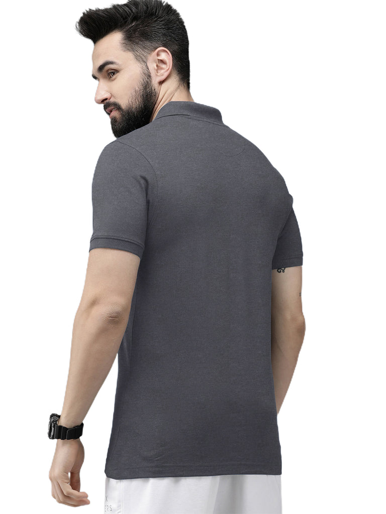 Stylish Charcoal Grey Polo Tshirt By LazyChunks | Premium Quality