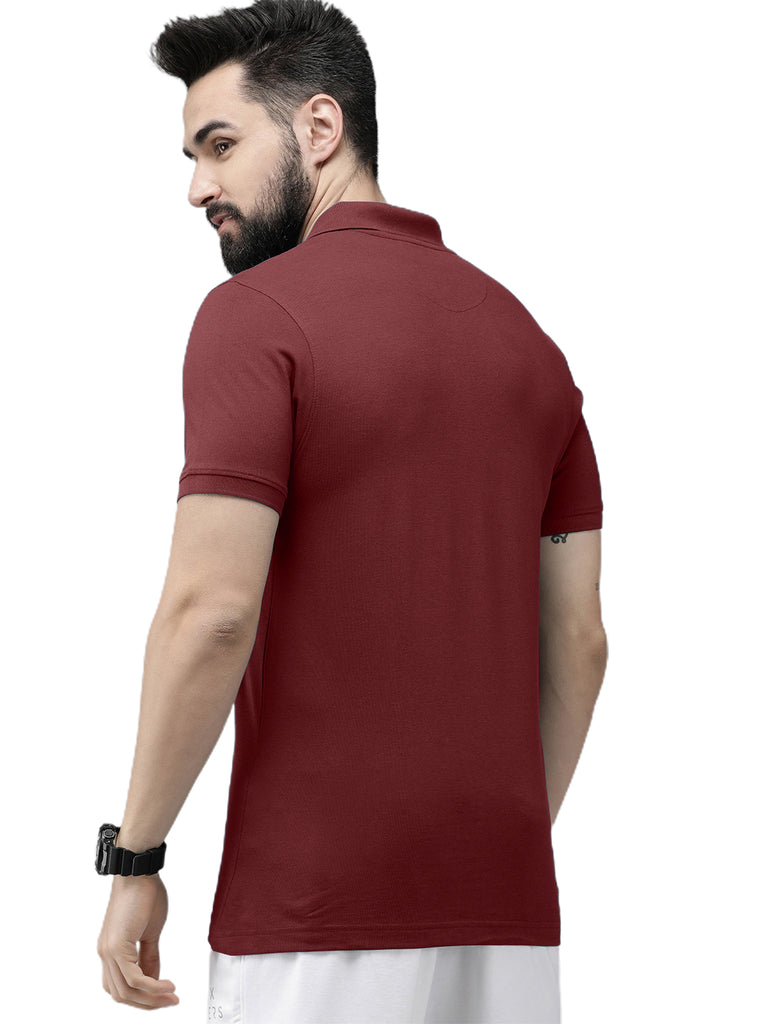 Newly Premium Polo Combo ( Pack Of 2 ) Tshirt By LazyChunks | Maroon White