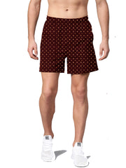 Regular Fit New Trendy and Casual Printed Premium Boxer Shorts For Men | Maroon | By LazyChunks