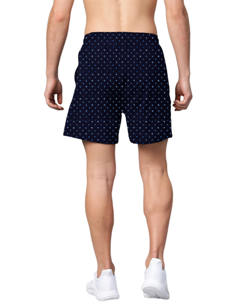 Regular Fit New Trendy and Casual Printed Premium Boxer Shorts For Men | Navy Blue | By LazyChunks