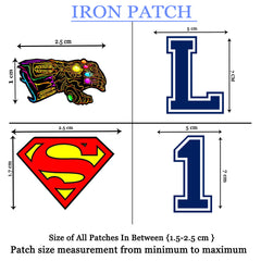 Lazychunks Printed Super Mario Characters Patches Combo Small for Clothes Jackets Pants Jeans Bags Multicolour Different Iron Patches.Pack of 3