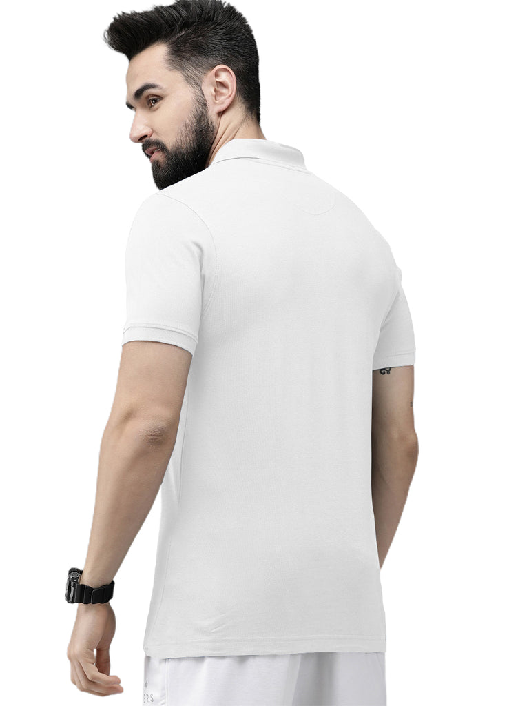 Stylish White Polo Tshirt By LazyChunks | Premium Quality