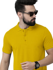 Stylish Yellow Polo Tshirt By LazyChunks | Premium Quality