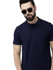 Newly Premium Polo Combo ( Pack Of 2 ) Tshirt By LazyChunks | Navy Blue Yellow