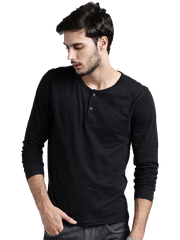Henley Tshirt Combo Cotton T-Shirts (Pack Of 2) by Lazychunks