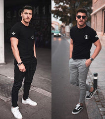 Cotton Trending Printed Tshirt Half Sleeve Round Neck T Shirt, T Shirt For Man by LAZYCHUNKS - Lazychunks.com
