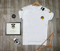 Trendy Printed Cotton Tshirt Half Sleeve Round Neck T Shirt, PATCH T Shirt For Man by LAZYCHUNKS