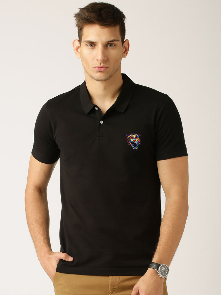 Printed Polo Half Sleeves Tshirt By LazyChunks