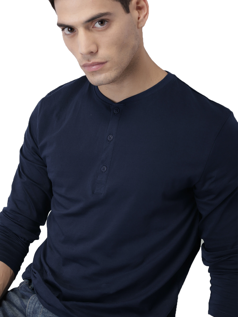 Henley Tshirt Combo Cotton T-Shirts (Pack Of 2) by Lazychunks - Lazychunks.com