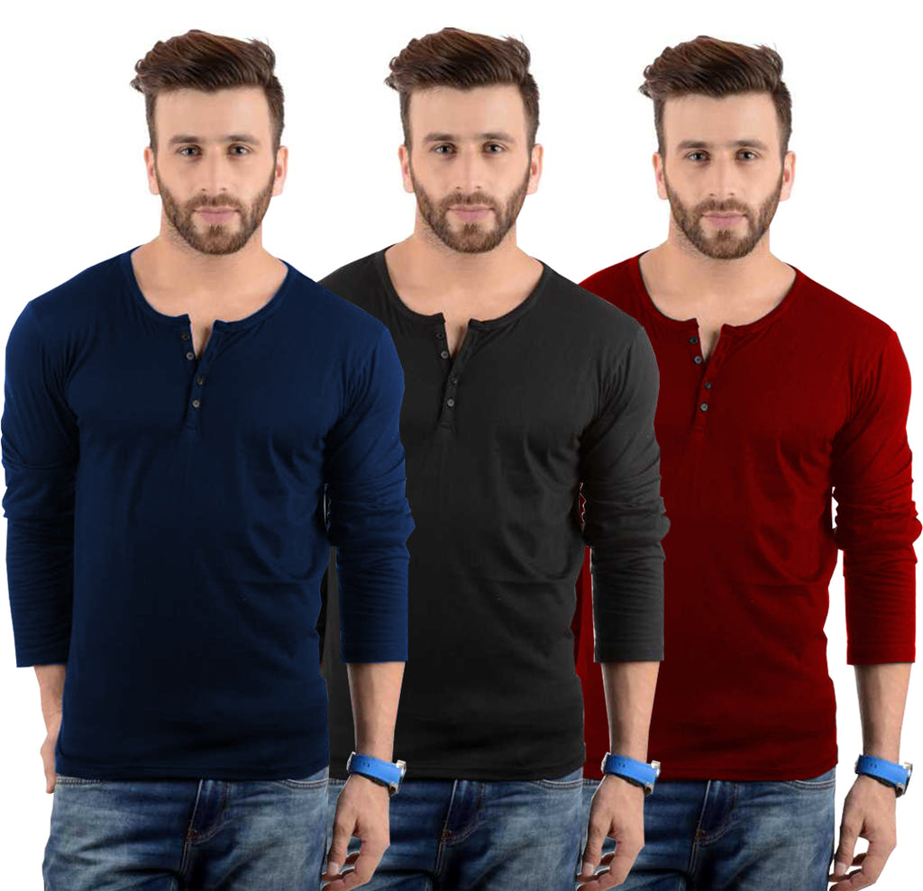 Henley neck t shirts outlet