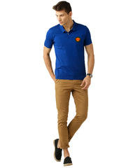 Printed Polo Collar Half sleeves t-shirt by Lazychunks - Lazychunks.com