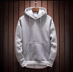 Cotton Full Sleeve Melange Grey Kangaroo Sweatshirt Hoodie Jacket for Men by LazyChunks - Lazychunks.com