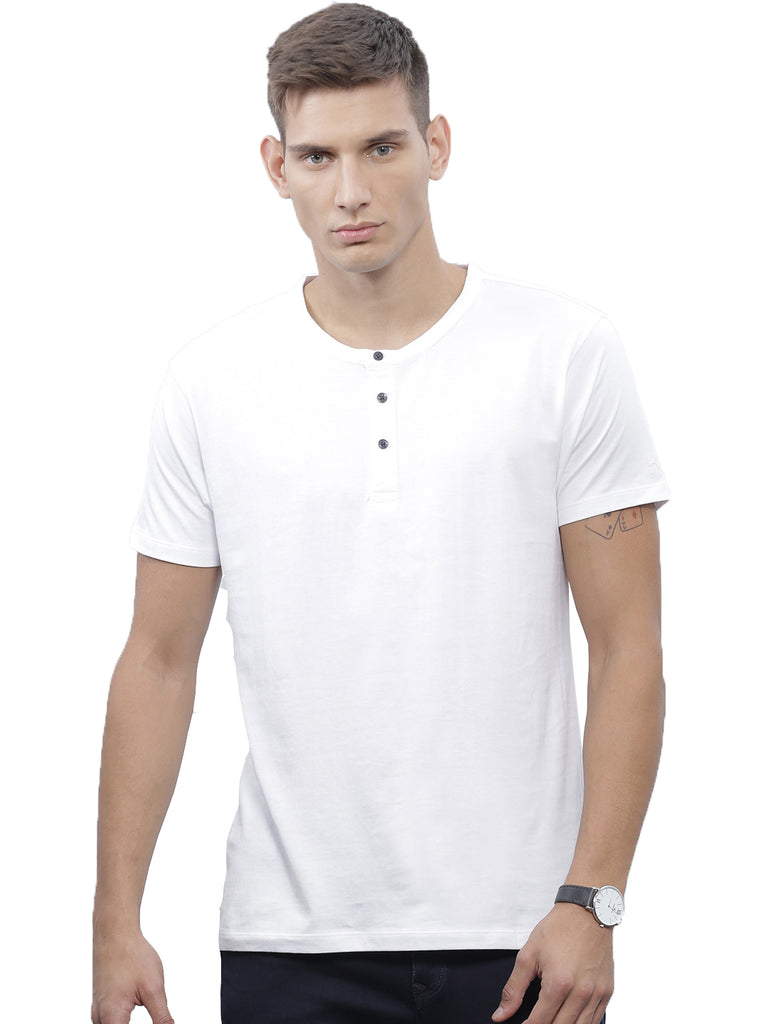Regular Fit Men's Cotton Half Sleeve  Henley  T-Shirts (Pack Of 3) by LazyChunks