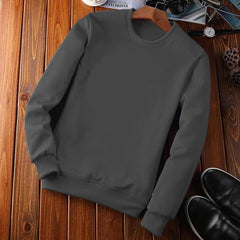 Round Neck Full Sleeves Grey Sweatshirts By LAZYCHUNKS