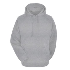 Winter Wear Regular Fit Men's Solid Melange Grey Hoodie Sweatshirt By LazyChunks
