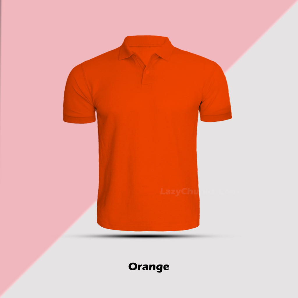 Orange polo shirt deals front and back