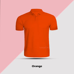 Orange Polo T Shirt By Lazychunks