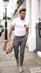 Printed Polo Collar Half sleeves t-shirt by Lazychunks - Lazychunks.com