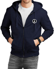 Cotton Full Sleeve Nave Blue Zipper Sweatshirt Hoodie Jacket for Men by LAZYCHUNKS - Lazychunks.com
