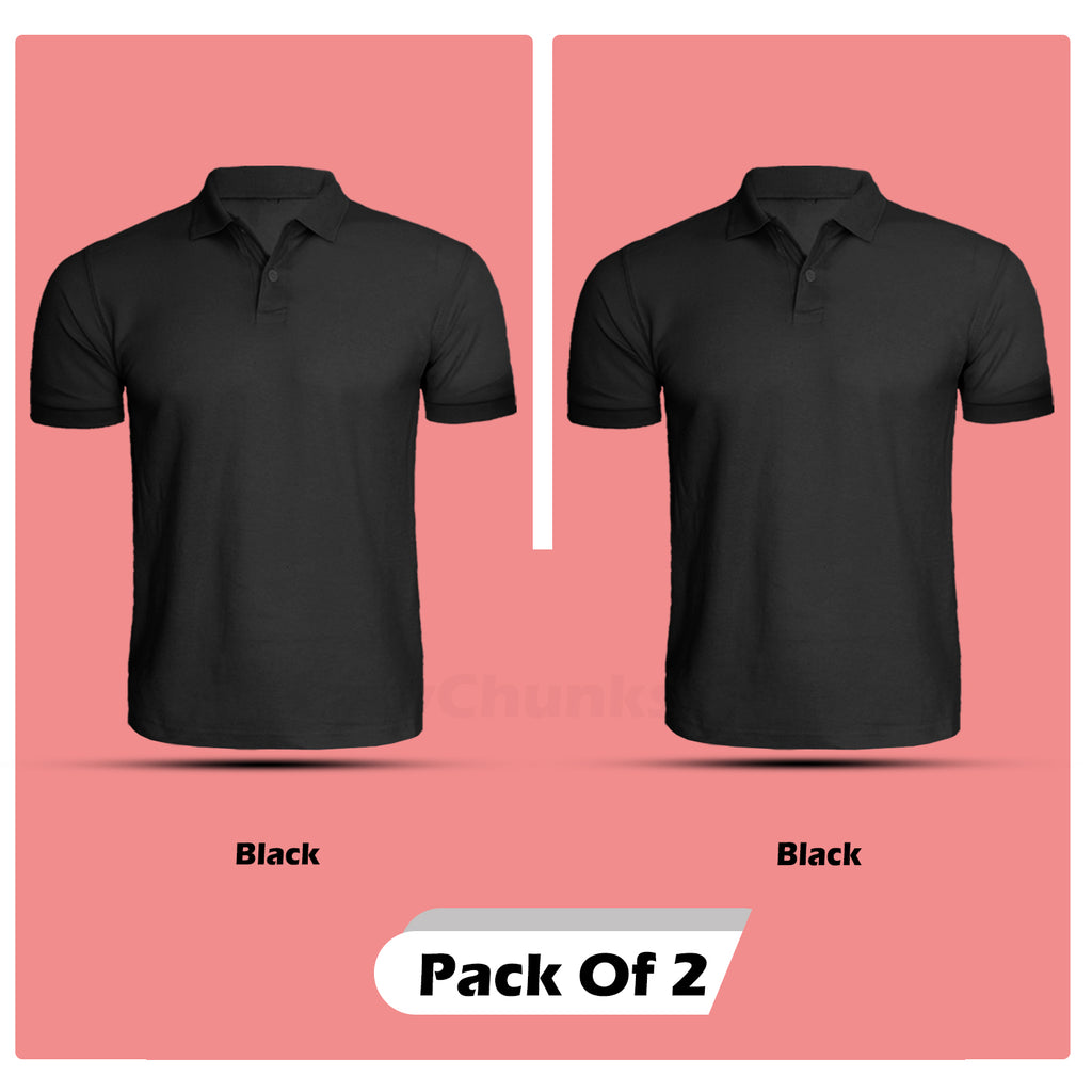 Polo Tshirt Combo (Pack Of 2) By Lazychunks (All Colors)