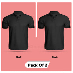 Polo Tshirt Combo (Pack Of 2) By Lazychunks (All Colors)