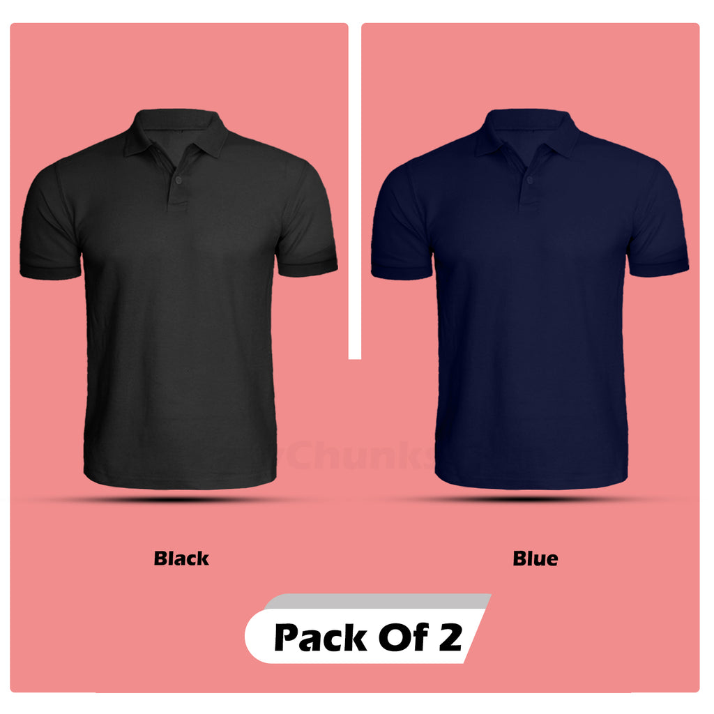 Polo Tshirt Combo (Pack Of 2) By Lazychunks (All Colors)
