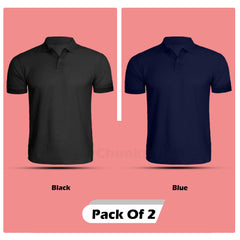 Polo Tshirt Combo (Pack Of 2) By Lazychunks (All Colors)