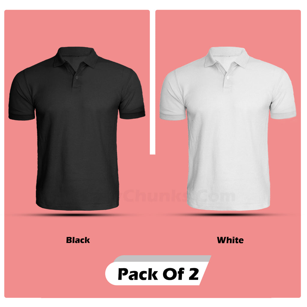 Polo Tshirt Combo (Pack Of 2) By Lazychunks (All Colors)