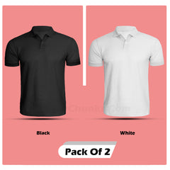 Polo Tshirt Combo (Pack Of 2) By Lazychunks (All Colors)