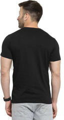 Round Neck Black Half Sleeves plain T-Shirt By LazyChunks