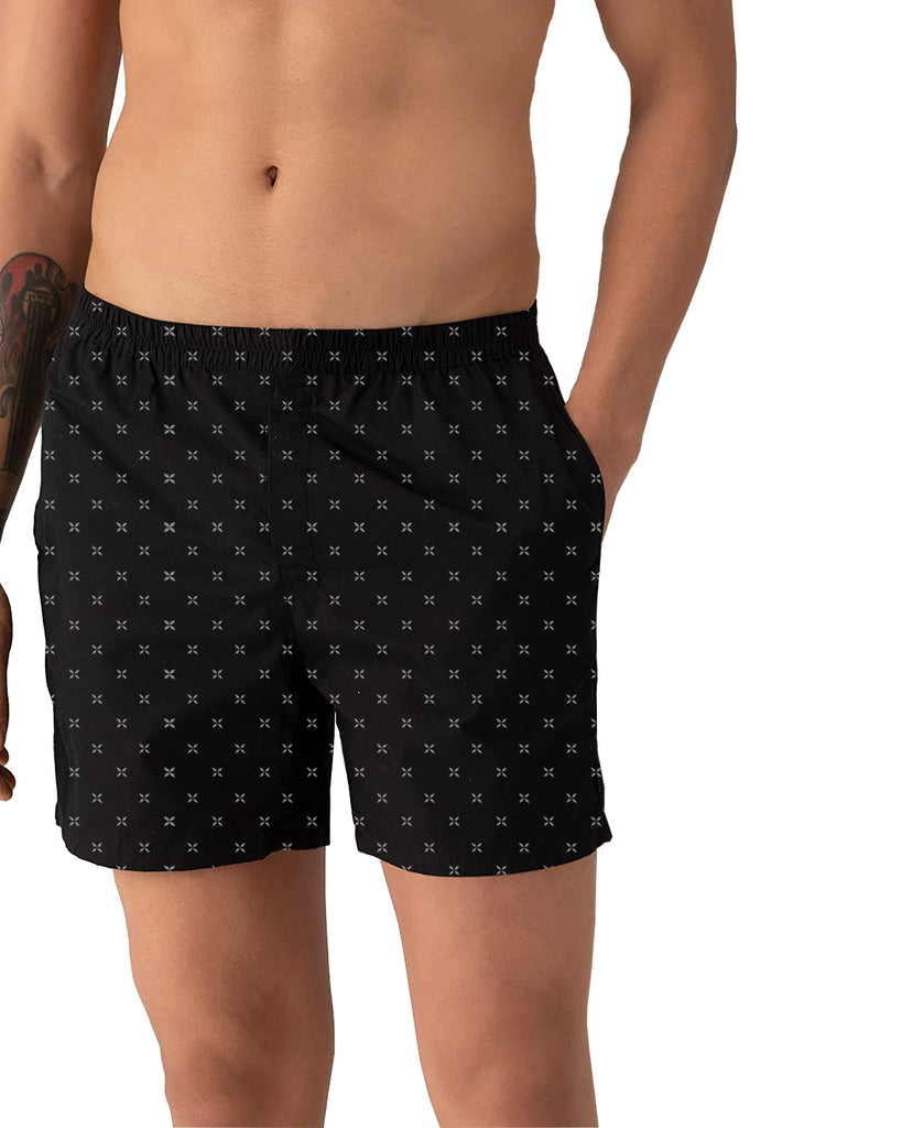 Men's Regular Fit Printed Boxer Shorts Combo By LazyChunks (Pack of 2)
