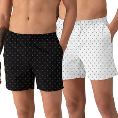 Men's Regular Fit Printed Boxer Shorts Combo By LazyChunks (Pack of 2)