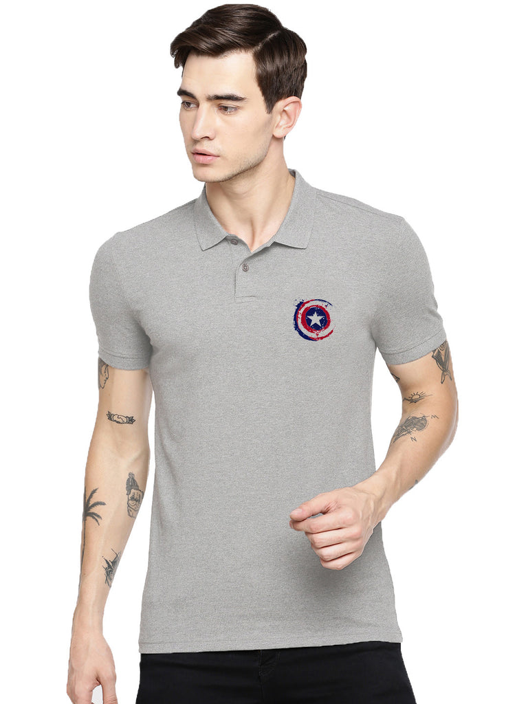 Printed Polo Collar Half sleeves t-shirt by LazyChunks