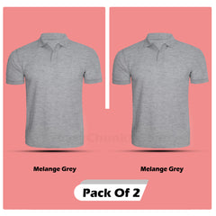 Polo Tshirt Combo (Pack Of 2) By Lazychunks (All Colors)