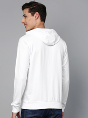 Hoodie Cotton Full Sleeve White Kangaroo Sweatshirt Hoodie Jacket for Men by LAZYCHUNKS - Lazychunks.com