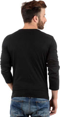 Cotton Full Sleeve Henley Neck Combo T-Shirt, (Pack of 4) T Shirt For Man by LAZYCHUNKS.