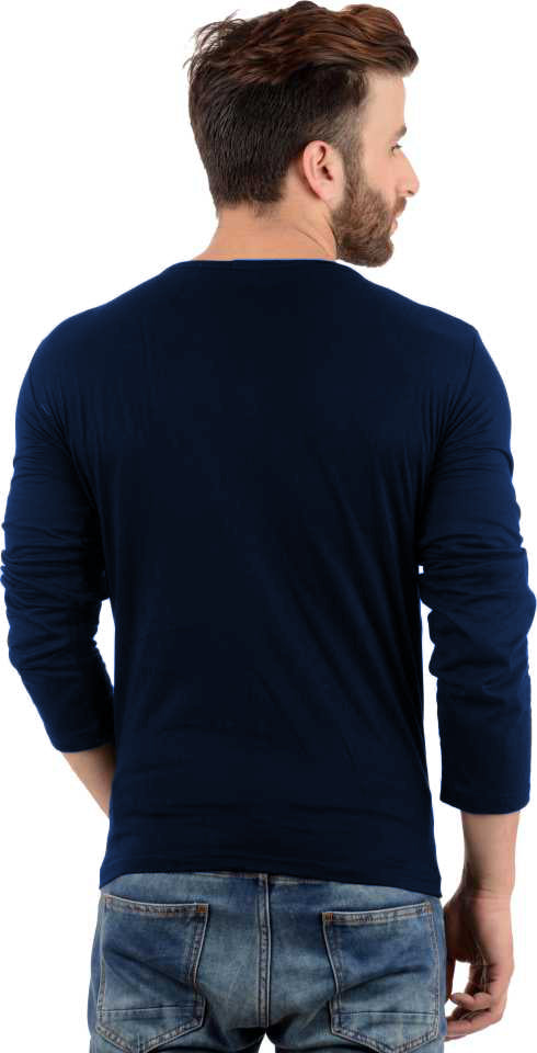Cotton Full Sleeve Henley Neck Combo T-Shirt, (Pack of 4) T Shirt For Man by LAZYCHUNKS.
