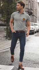 Printed Polo Collar Half sleeves t-shirt by LazyChunks - Lazychunks.com