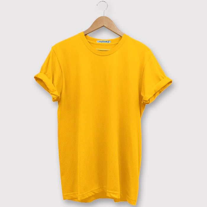 White and Yellow Half Sleeves Round Neck T Shirt Combo (Pack Of 2) By LazyChunks