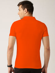 Orange Polo T Shirt By Lazychunks