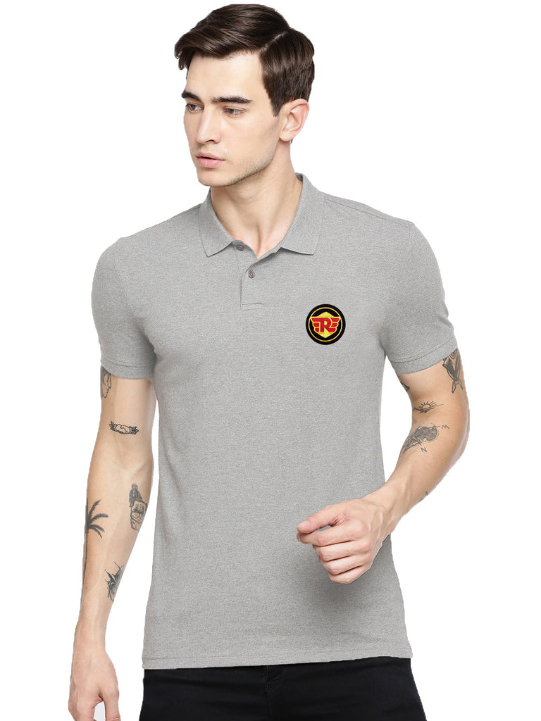 Printed Polo Collar Half sleeves t-shirt by LazyChunks