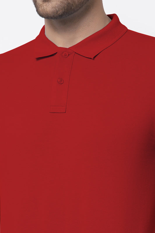 Red Polo T Shirt By Lazychunks